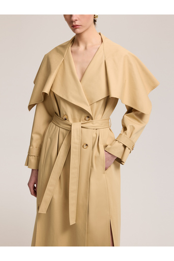 BAQA Organza Shoulder Detailed Trench Coat
