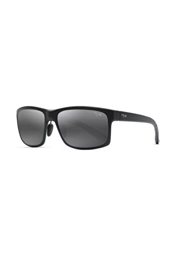 Maui Jim Mj0439S 001(2m) 58 Polarized Men's Rectangular Black Bone Sunglasses