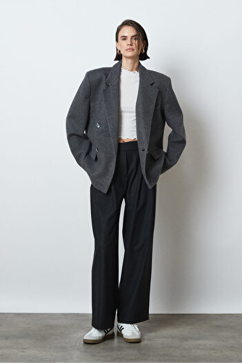 Beyyoglu Mid Waist Pleated Palazzo Trousers