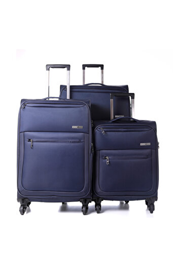 PARAJOHN Luggage Trolley 3 Pcs Set-NAVY