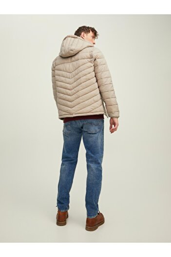 Jack & Jones Jjehero Puffer Hood Noos Erkek Bej Mont - 12211785