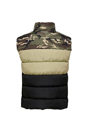Only & Sons ONSMELVIN LIFE PUFFER VEST OTW VD Чоловічий чорний жилет - 22022232