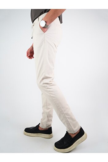 Digital Jeans DİGİTAL JEANS ERKEK KETEN JOGGER PANTOLON Krem