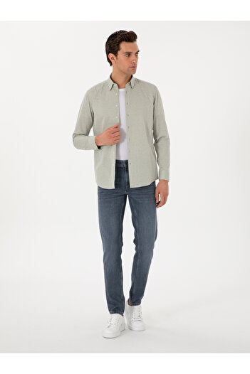 Cacharel Yeşil Regular Fit Uzun Kollu Gömlek 50300514-VR016