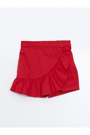 LC Waikiki Girl's Shorts Skirt with Elastic Waist