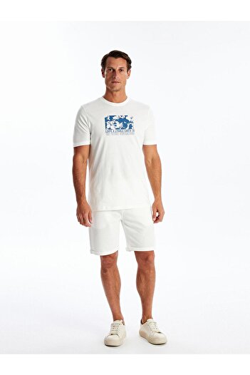 LC Waikiki Southblue Crew Neck Short Sleeve Printed Combed Cotton Men's T-Shirt (S4)