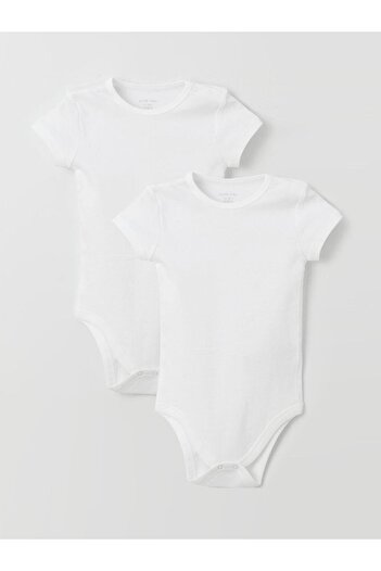 LC Waikiki Basic Snap-On Crew Neck Body for Baby Girl - Pack of 2