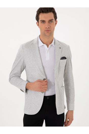 Cacharel Gri Slim Fit Ceket 50300038-VR024