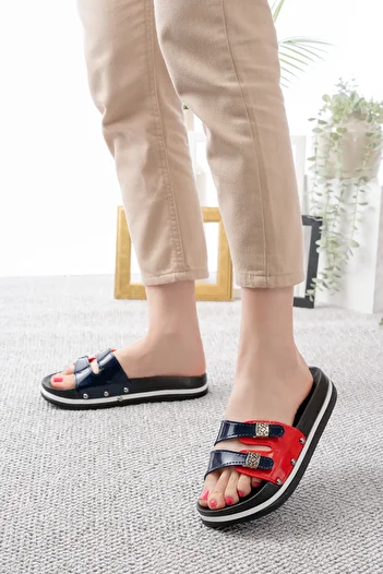 Slipcat Orthopedic Sole Double Banded Comfortable and Comfortable Women's Slippers