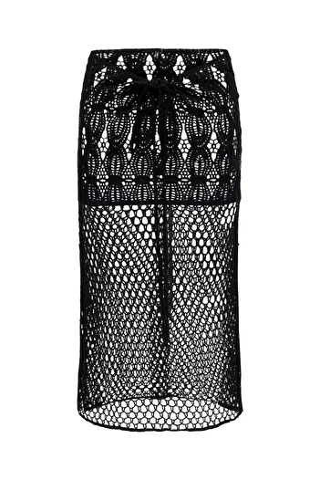 ONLY ONLFLORENCE CROCHET SKIRT Fusta neagră pentru femei - 15297075