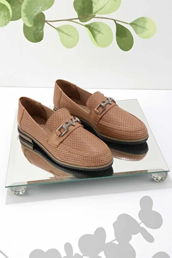 Bambi Γυναικεία Loafer Παπούτσια Taba Leather K01586213603