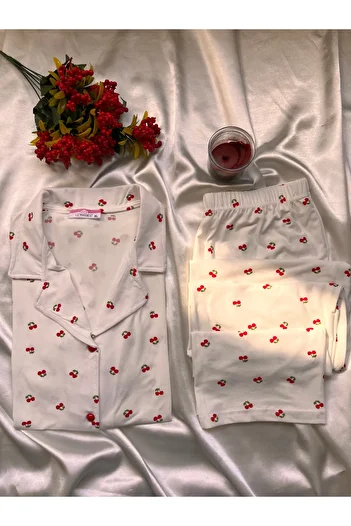 beshineunderwear Cherry Dream Combed Cotton Pajama Set