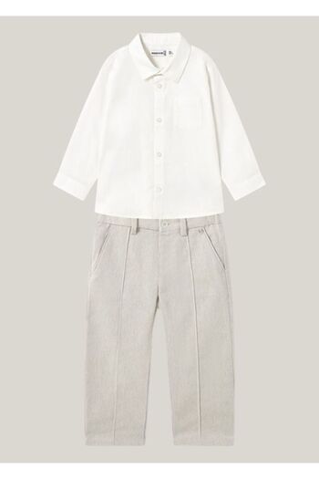 MAYORAL Baby Boy 01-04 Years Shirt Trousers Suit White-Beige