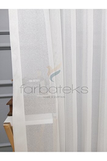 Taç Exculusive Zehra Does Not Want Ironing, Wrinkle-Free Plain 3 Layer Pleated Tulle Curtain
