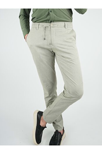 Digital Jeans Πράσινο DIGITAL JEANS Ανδρικό λινό παντελόνι Jogger