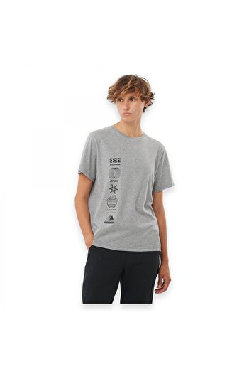Salomon Lc 2232900   Logo Combo Ss Tee W Gray Women's T-Shirt
