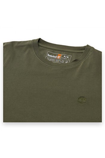 Timberland Tb0a5yay Khaki Men's T-shirt - Garment Dye Sleeve
