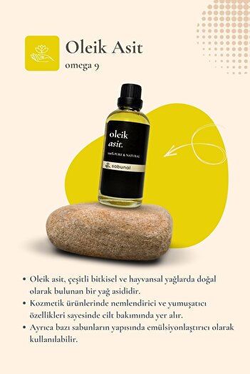 sabunal Oleic Acid Serum 100 ml - Moisturizing Anti-Aging Serum for Hair and Skin