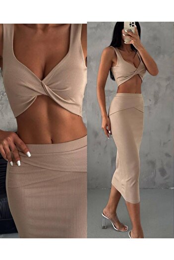hipnoz butik Women's Bustier Skirt Set