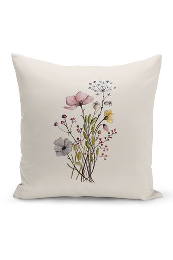 Bertille Home Flower Spring Series Double Sided Digital Printed Throw Pillow Cover (Spring)