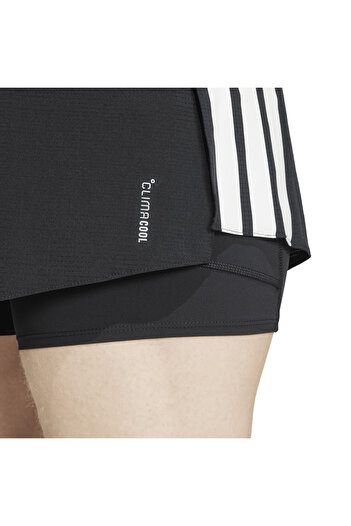 adidas Adizero 2i1 Erkek Siyah Koşu Şortu ERKEK KOŞU ŞORTU JD4202
