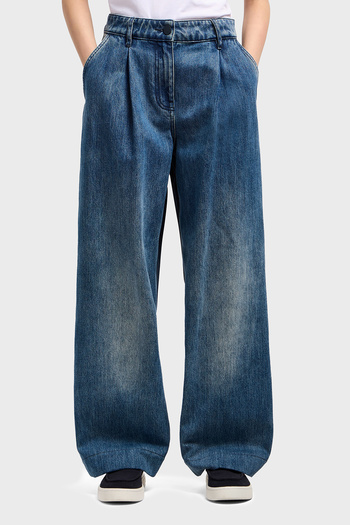 Armani Exchange Relaxed Fit Cotton Pants Loose Wide Leg Color Block Pants Xw 000561   Af128