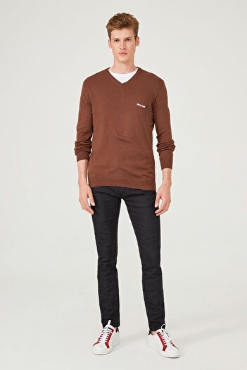 Roberto Cavalli V-Neck Men's Knitwear Sweater