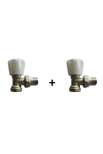 KALDE Köşe Radyatör Vana 1/2" 2'li Paket (büyük Kafa) (havlupan Kalorifer Petek)