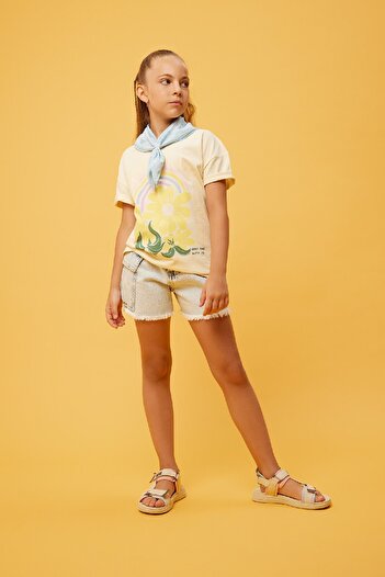 DeFacto Girl's Cargo Fit Jean Shorts A8727a823hs