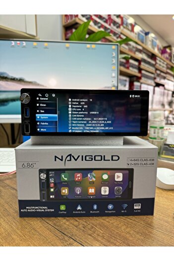 Navigold 4gb Ram 64gb Hafıza 8 Çekirdek 6.86" Unıversal Androıd Teyp (TÜM ARAÇLARA UYUMLU) Clas-638