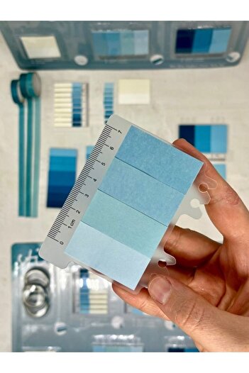 Kağıt Gemi Dükkan Blue Tones Ruled Index Set Sticker/Index/Postit/Post-It/Bookmark/Note Paper/Washi Tape