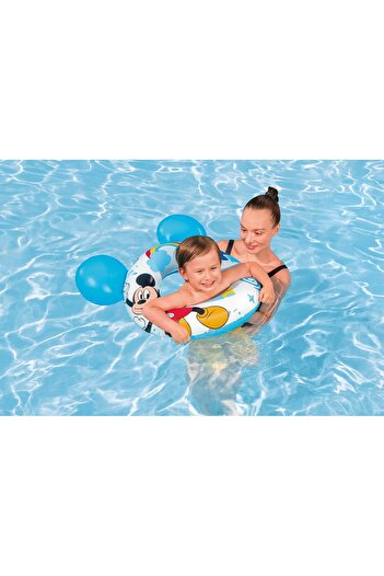 BESTWAY Disney Splash Pal Mickey Inflatable Swim Tube with Ears 65x66cm