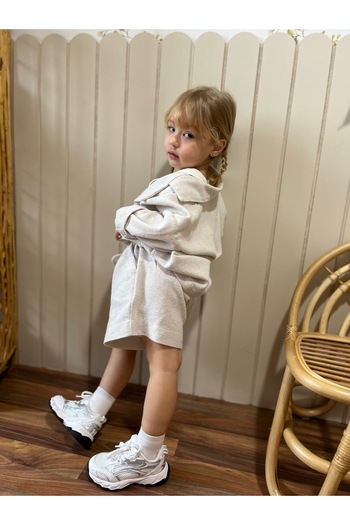 Balerinikizler Baby&Kids Linen Unisex Shorts with Pockets