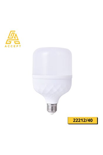 Generic 40W LED Barrel Bulb, E27 Base, White Light Color