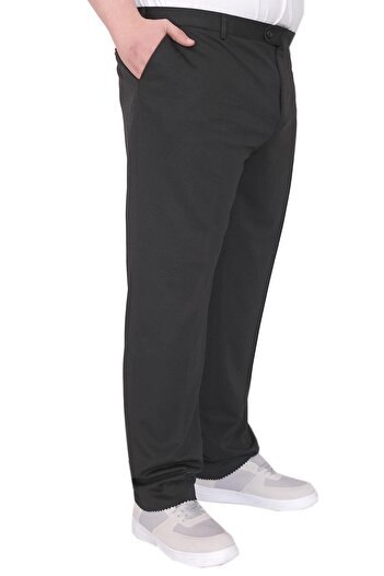 ModeXL Mode XL Large Size Men's Cloth Pants Tintin 21027 Black