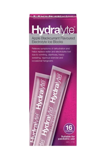 HYDRALYTE Apple Blackcurrant Flavoured 16 Ice Blocks