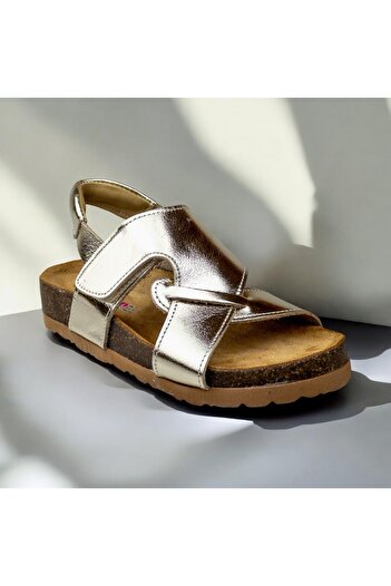 JOJO KIDS Girl's Genuine Leather Cork Sandals , Orthopedic Sandals , 100%100 Leather Sandals