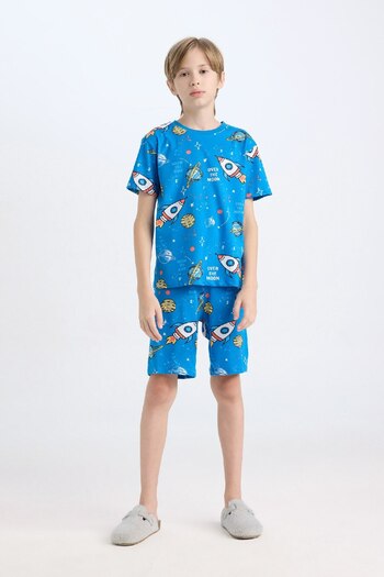 DeFacto Boy's Regular Fit 2-Piece Pajama Set D8782A8Ns