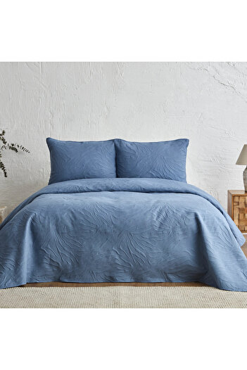 Karaca Home Sonnia Double Bedspread Set Indigo