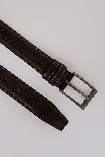 DeFacto Men's Christmas Themed Leather Jean Belt E1087Axns