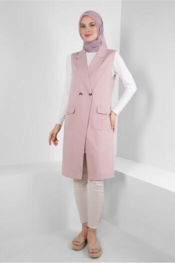 Alvina CROWACE COLLAR POCKET DETAILED VEST 43896
