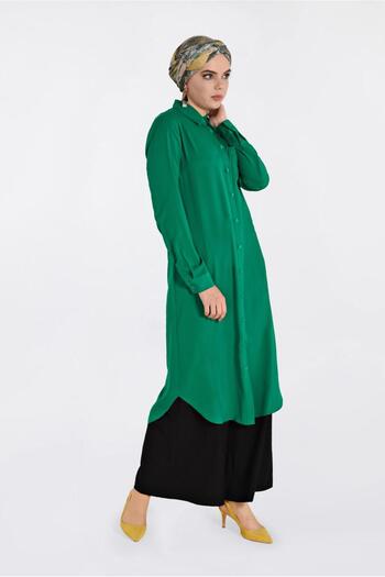 Alvina Buttoned and Pocket Detailed Tunic 4397