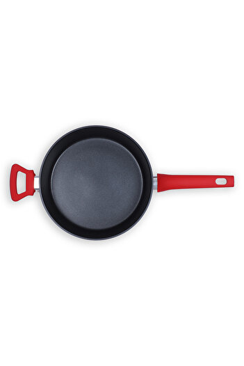LİVOO Červená pánev s poklicí MEP131R, průměr 26 cm