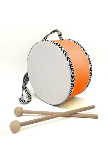 BAKSEPETE Leather toy children's drum orange (2-5 years)