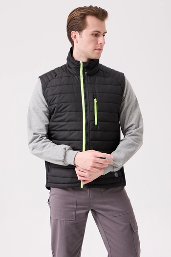 Armadillo Ripstop Fabric Bomber Puffer Vest Lightweight Design Durable Warm Winter Vest with Zipper Pockets