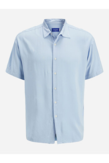 Jack & Jones Solid Spread Collar Regular Fit Shirt