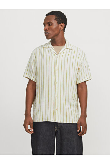 Jack & Jones Striped Resort Collar Regular Fit Shirt