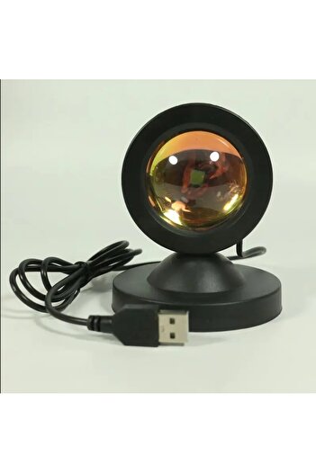 sgeteknoloji USB KABLOLU KAMERA GÖRÜNÜMLÜ GÜN BATIMI PROJEKTÖR LAMBASI FOTOĞRAF ÇEKİM IŞIĞI DEKORATİF IŞIK