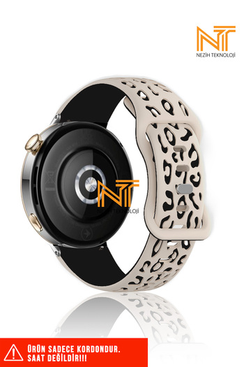 Nezih Case Samsung Galaxy Watch Fe / 4 / 5 / 5 Pro / 6 / 7 40 42 44 46mm Compatible Leopard Pattern Silicone Cord