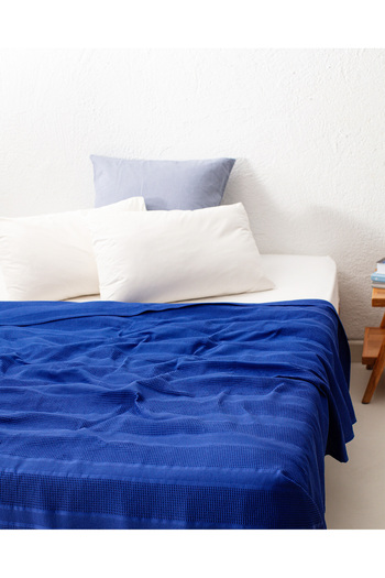 Madame Coco Mathilda King Size Kardierter Uni-Piqué - Marineblau